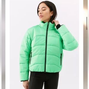 The North Face Neon Green Puffer Coat